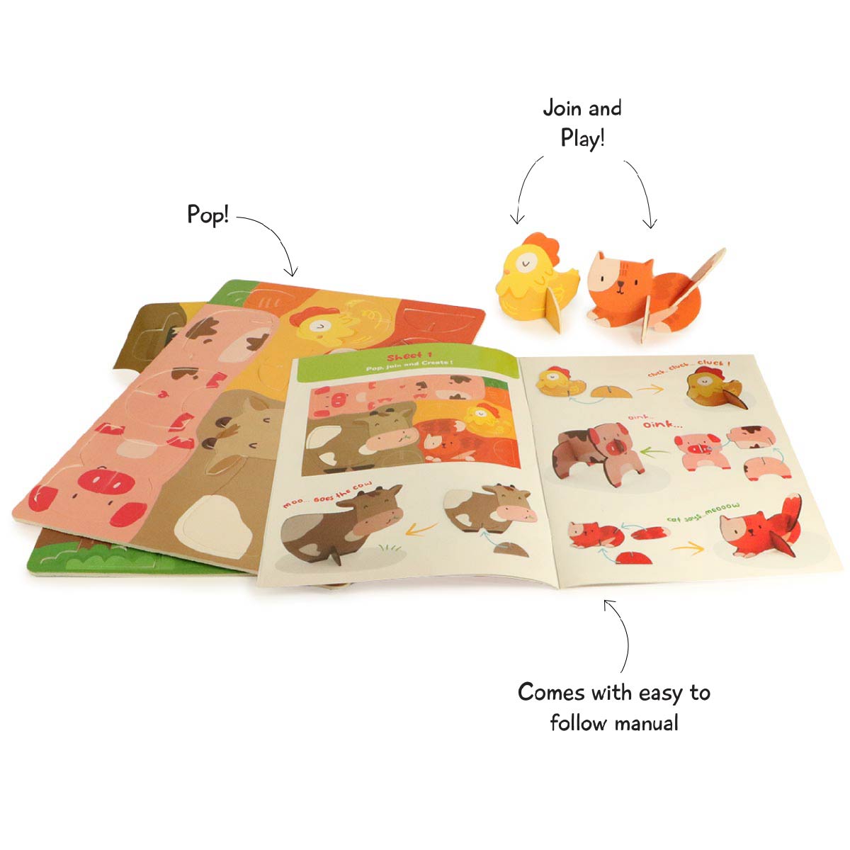 3D Activity Boxes  Farm, Forest  Circus - toy truth