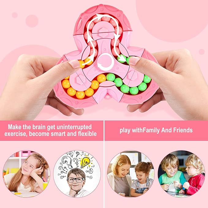 Triangle Rotating Puzzle & Spinner Magic Bean Fingertip Toy - toy truth