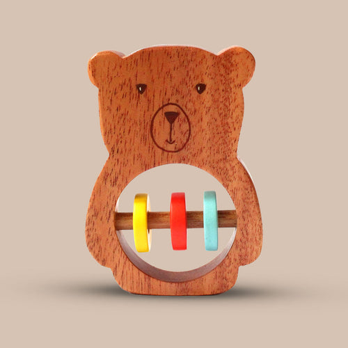Bozo the Bear Wooden Rattle Toy for Babies (0 Months +) - toy truth