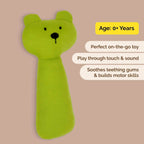 Bear Plush Rattle - toy truth