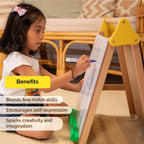 Adjustable Wooden 3-In-1 Table - toy truth