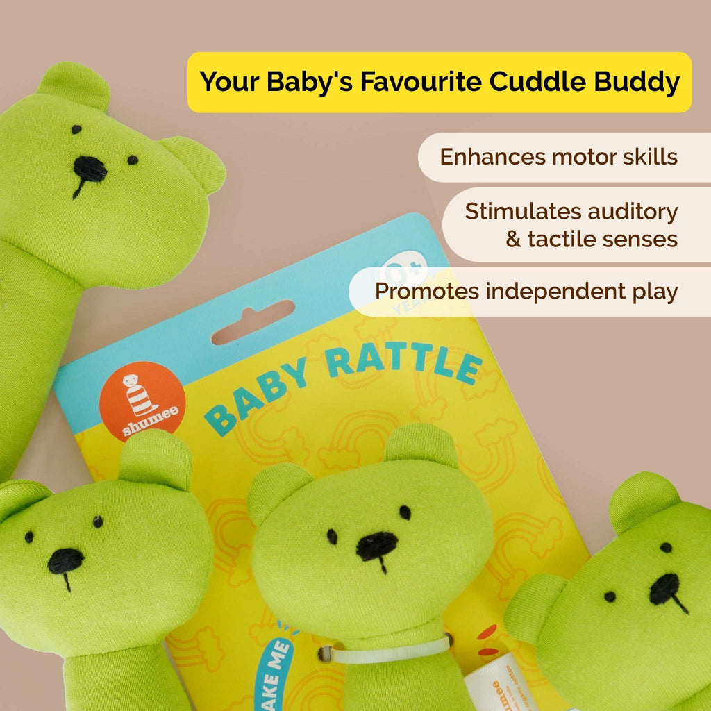 Bear Plush Rattle - toy truth