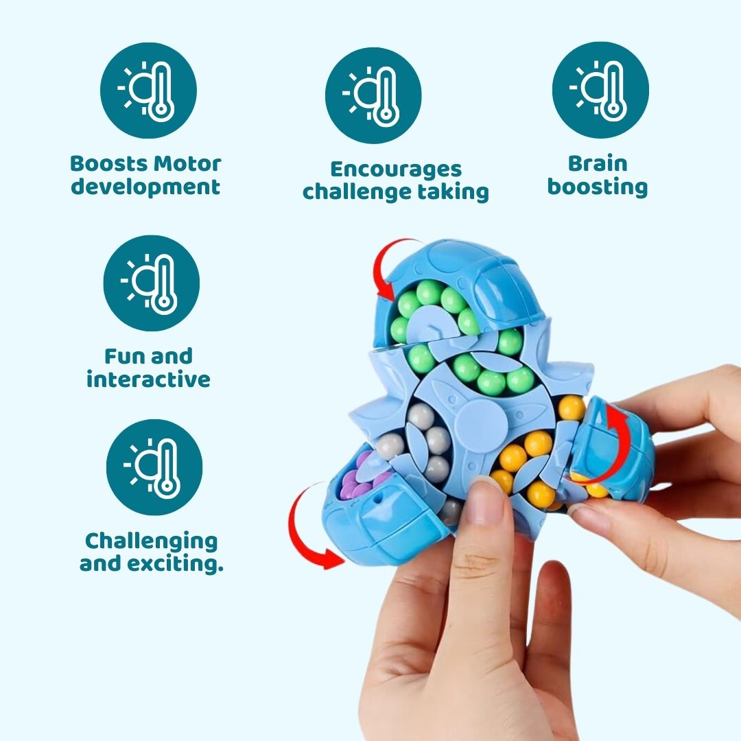 Triangle Rotating Puzzle & Spinner Magic Bean Fingertip Toy - toy truth