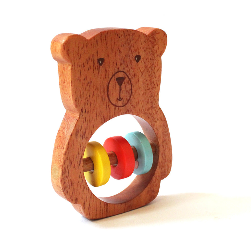 Bozo the Bear Wooden Rattle Toy for Babies (0 Months +) - toy truth