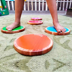 Colourful Wooden Stepping Discs - toy truth