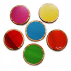 Colourful Wooden Stepping Discs - toy truth
