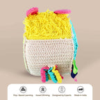 Crochet Sensory Cube with Rattle For Babies - toy truth