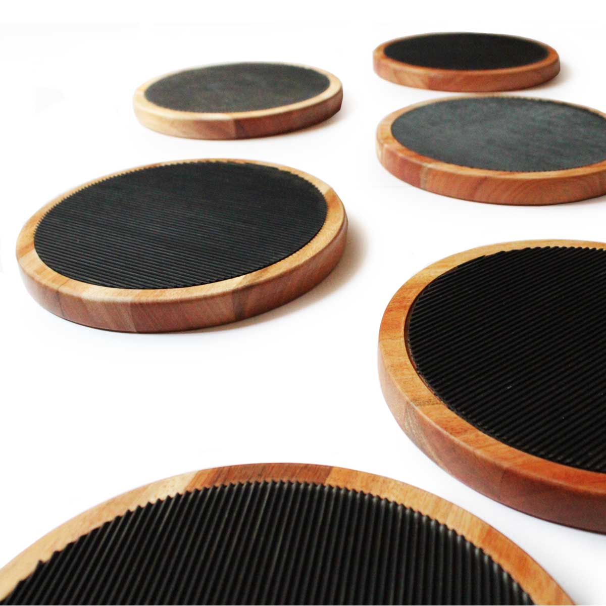 Colourful Wooden Stepping Discs - toy truth