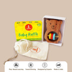 Bozo the Bear Wooden Rattle Toy for Babies (0 Months +) - toy truth