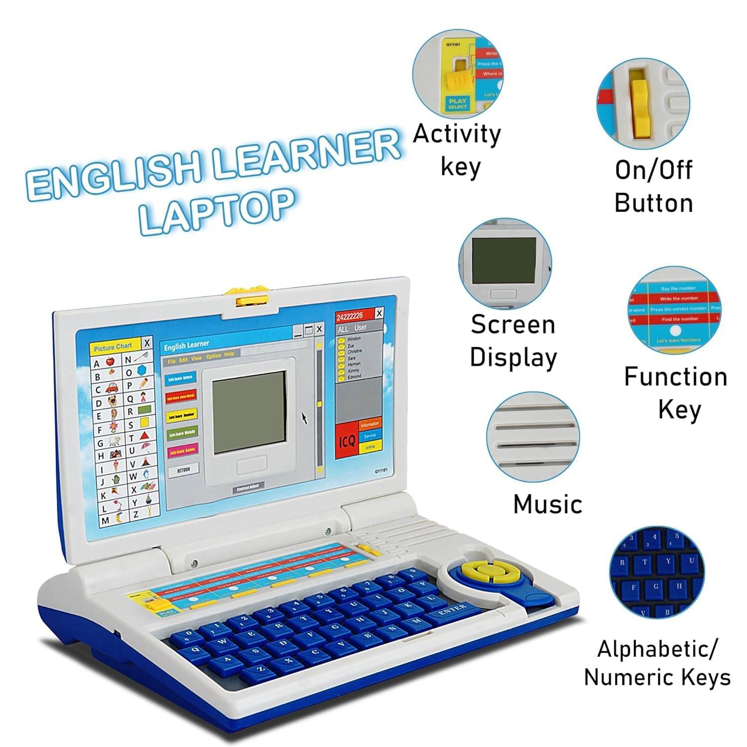 Kids Laptop + Free digital Slate - toy truth