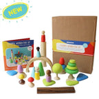 Piece Wooden Pretend Play Set with Peg Dolls - toy truth