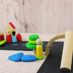 Piece Wooden Pretend Play Set with Peg Dolls - toy truth
