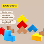 Colourful Wooden Puzzle Cube With 9 L-Shaped Blocks (4+ Years) - toy truth