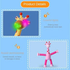 Giraffe Glowing Poptube Toy with Suction Cup - toy truth