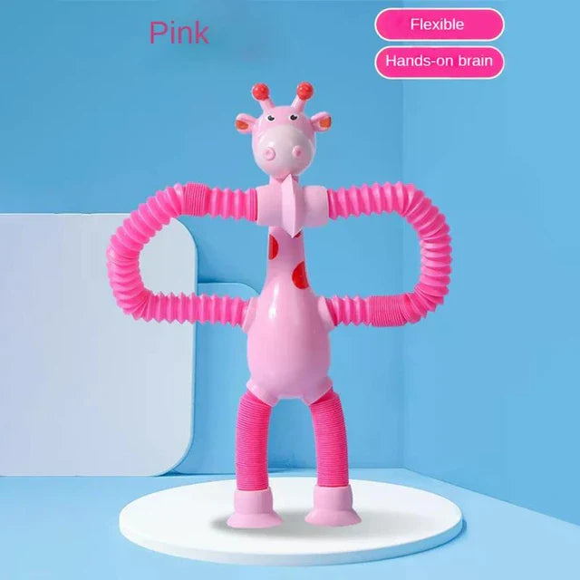 Giraffe Glowing Poptube Toy with Suction Cup - toy truth