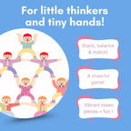 Cots and Cuddles Premium Quality Wooden Clown Balance Toy for Kids - toy truth