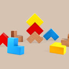 Colourful Wooden Puzzle Cube With 9 L-Shaped Blocks (4+ Years) - toy truth