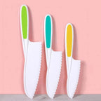 Plastic Knife Set with Toddler Knife, Peeler, Cookie Cutter, and Cutting Board - toy truth