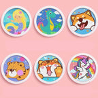 Cute Animals: Round Sparkling Diamond Painting Kits with Easel Stand- Adorable DIY Art Kit - toy truth
