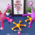 Giraffe Glowing Poptube Toy with Suction Cup - toy truth