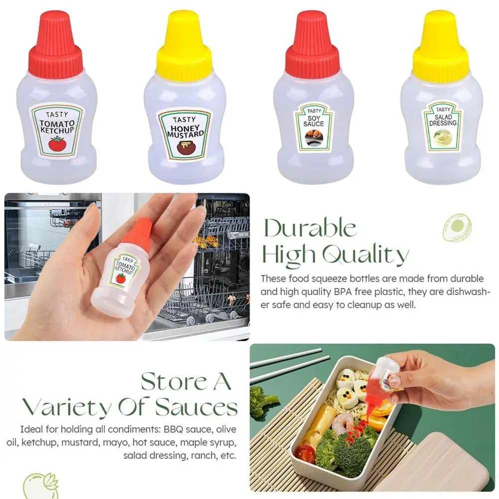 Portable Mini Ketchup & Mustard Bottles - toy truth