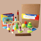 Piece Wooden Pretend Play Set with Peg Dolls - toy truth